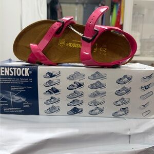 Birkenstock Kids Bright Pink Glossy Buckle Sandal